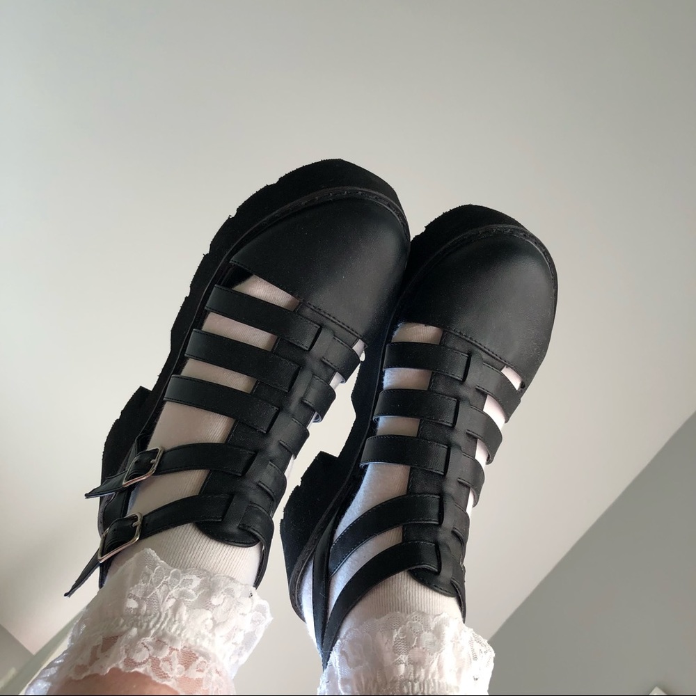 Dolls Kill Platform Double T-Strap Mary Janes